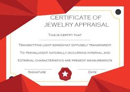 18 Jewelry Appraisal Certificate Templates Pdf Word Excel Template Sumo Jewelry Appraisal Appraisal Certificate Templates