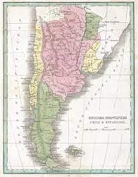 Argentina is also quite big. 1835 Bradford Map Of Chile Argentina Uruguay And Paraguay Map Map Design Antique Maps