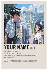 Your Name Poster By Cindy Poster Prints Anime Posterprintsanime Minimalist Alternative Your Name Anime Film Posters Minimalist Retro Poster Anime Films