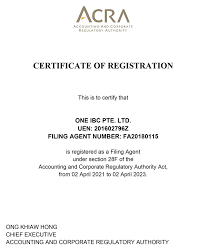 Renew business registration under registration of business act 1956. One Ibc Pte Ltd Certified Corporate Services Provider In Singapore By Acra 2021 2023