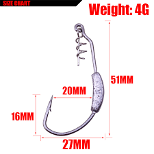 us 2 02 29 off 5pcs lot crank jig hook with springs barbed lead offset fishing fish hooks fit for texas carolina florida rigs fishing tackle in