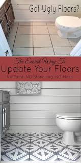 Floor Stickers In The Bathroom Floor Makeover Bathroom Farmhouse Style Bathrooms Remodel