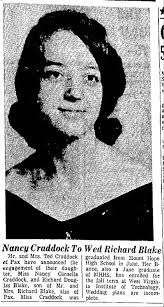 Nancy Craddock d. of Ruth Midkiff