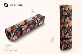 Download Rolled Up Yoga Mat Set Mockup Designertale