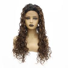 Black wigs with ombre brown bangs. Dark Roots Ombre Brown Afro Kinky Curly Hair Glueless Synthetic Lace Front Wig 180 Density Long Curly Wigs For Black Women Buy At The Price Of 27 20 In Aliexpress Com Imall Com