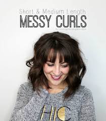 Curling your own hair is hard, but this tilting adjustable wand makes it easier. Messy Curls For Short And Medium Length Hair Girl Loves Glam