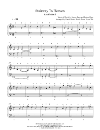 Stairway To Heaven By Led Zeppelin Piano Sheet Music