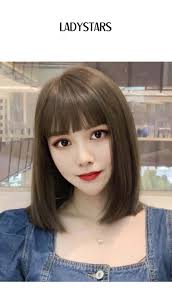 Tóc giả nguyên đầu màu nâu ash bằng tóc thật