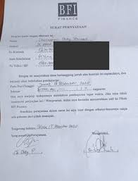 Sebelum melihat contoh surat perjanjian, ketahui terlebih dahulu apa saja tujuan pembuatan surat perjanjian pelunasan hutang ini. Modus Penarikan Kendaraan Bfi Finance Media Konsumen