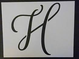 Stencil letters k in 18 various printable formats. Large Big Script Cursive Letter H 11 X 8 5 Custom Stencil Fast Free Shipping Ebay