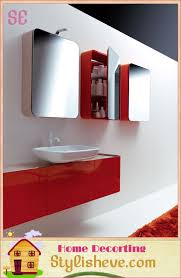You can use these red double sink bathroom vanities in several places such as private properties, offices, hotels, apartments, and other buildings. Red Bathroom Cupboard Bathroom Vanity Designs Floating Bathroom Vanities Stylish Bathroom