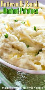 Buttermilk Ranch Mashed Potatoes In 2020 Ranch Mashed Potatoes Potato Side Dishes Veg Dishes