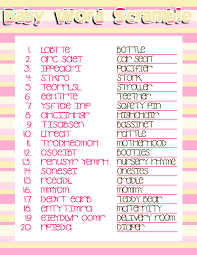 To play, simply unscramble the words. Girl Baby Shower Word Scramble Novocom Top