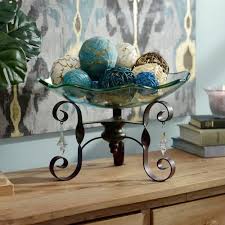 Oversized Glass Bowl With Jeweled Stand Glass Bowl Decor Decorative Bowls Decor