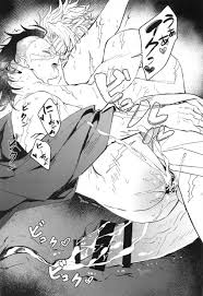 heikong, shinazugawa genya, shinazugawa sanemi, kimetsu no yaiba, highres,  2boys, abs, anal, anus, ass, bar censor, blush, bottomless, censored, cum,  cum in ass, cum on body, cum on male, cum overflow, cumdrip,