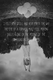 I Felt Very Still And Very Empty The Way The Eye Of A Tornado Must Feel Moving Dully Along In The Middle Of The Surrounding Hullabaloo Sylvia Plath Quotes Sylvia