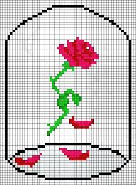 Beauty And The Beast Rose Pixel Art Beauty And The Beast Cross Stitch Disney Cross Stitch Cross Stitch Patterns