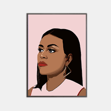 Michelle Obama Poster, First Lady, Obama Print, Office Wall Art,  Inspirational Feminist, Office Artwork, US Shero,