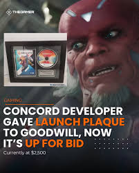 A developer's celebratory launch plaque was recently donated to a Goodwill  store and is now being put up for auction. 30 bids have been placed at the  time of writing, driving the