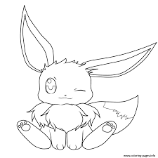 Click the cute pikachu coloring pages to view printable version or color it online compatible with ipad and android tablets. Baby Eevee Pokemon Coloring Pages Printable