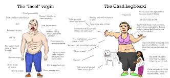 Similar to the term normies, chad and his female counterpart stacy are often used as pejoratives by those who consider themselves nonconformists on 4chan's /r9k/ board. The Incel Virgin Vs The Chad Legbeard Virginvschad