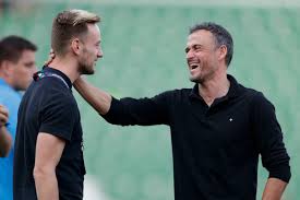 Official nike fc barcelona team shirts: Barcacentre On Twitter Image Reunited Rakitic And New Spain Boss Luis Enrique Meet Before The Game Between Spain And Croatia Today Via Fcbw A7 Https T Co Arebnplm7o