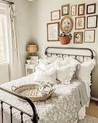 Creating a farmhouse style bedroom retreat in your home will offer you a cozy and inviting space that you will be delighted to. Farmhouse Cottage Bedroom Home Decor Inspo With Ruffle Pillows And Shabby Decor Guest Bedroom Makeover Farmhouse Guest Bedroom French Cottage Decor
