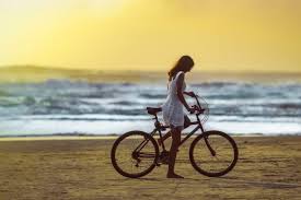 Jpg format and the file size: Women Model Beach Sea Bicycle Hd Wallpapers Desktop And Mobile Images Photos