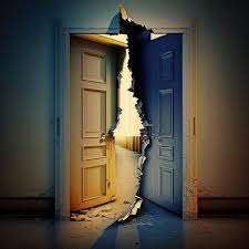 There is a broken door in a room with a broken wall generative ai | Premium  AI-generated image