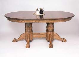 74.25 w x 48.75 d x 30.5 t, (leaf: Amish 72 Oval Double Pedestal Dining Room Table Dining Table Oval Table Dining Double Pedestal Dining Table