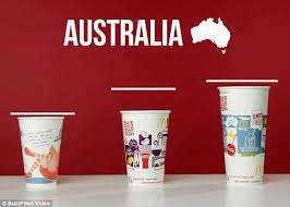 500ml large, 400ml medium, 300 ml small. How Mcdonald S Cup Sizes Vary Around The World Daily Mail Online