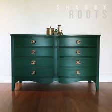 New Emerald Green Vintage Bow Front Dresser Beautiful Jewel Green Painted Furniture Green Furniture Furniture