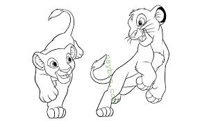Arguably the most iconic scene in the movie, king mufasa and queen sarabi present their newborn son, baby simba to the whole entire animal kingdom, the pride . Free Little Nala Little Simba Coloring Page