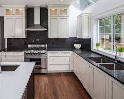 Image Result For Kitchen Concrete Floor Black Benchtop White Cupboard Black Kitchen Countertops Trendy Kitchen Backsplash White Cabinets Black Countertops