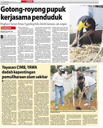 Portal rasmi jabatan alam sekitar kementerian alam sekitar dan air alam sekitar, tanggungjawab bersama. Yayasan Cimb Yawa Dedah Kepentingan Pemuliharaan Alam Sekitar Klik