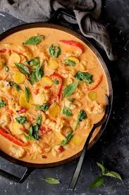 Vegan Thai Red Curry With Cauliflower And Potatoes Curry Recipes Vegan Thai Curry