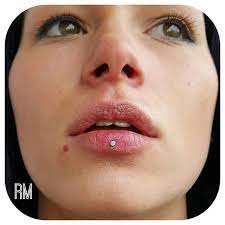 Randy Mickulesku On Instagram Fresh Freehand Lip Piercing With A White Opal Top From Neometaljewelry Mantratattoo Lip Piercing Ashley Piercing Piercing