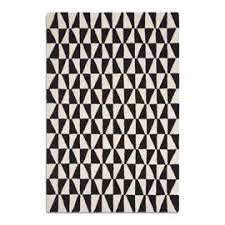 Black And White Wool Rug Uk Geometric Triangles Black And White Rug Geometric Rug Geometric Rugs Living Room Rug Company