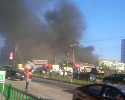 The cause of the fire accident remains unknown but almost the entire supermarket has burnt down. Breaking Popular Ebeano Supermarket In Lekki Is On Fire Bellanaija