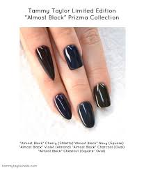 Almond Shaped Acrylic Nails With Black Tips 1 Tammy Taylor Nails Professional Site Store Acrylic Nail Shapes Different Nail Shapes Nail Shapes