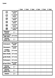 Kniffel block ausdrucken pdf : German Score Sheet Extensions