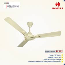 Add a sense of style and exuberance to your rooms and offices with our innovative and trendy designs. Havells Nicola 56inch Pearl Ivory Gold H 222 Techno Power Bangladesh
