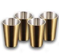 Ironxco 473 ml 18/10 Edelstahl-Becher, 4 Stück, gesund, unzerbrechlich und  stapelbar, Trinkgläser, Bierkrug für Bar, Zuhause, Outdoor von Ironxco ...
