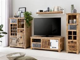 Wohnwand Pune Holz Wohnzimmer Einrichtungsideen Wohnzimmer Rustikal Wohnzimmermobel Holz