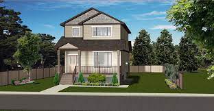 House Plan 2017144 Two Storey Home Plan With Basement Suite By Edesignsplans Ca Front Covered Veran Storey Homes Basement House Plans Two Storey House Plans