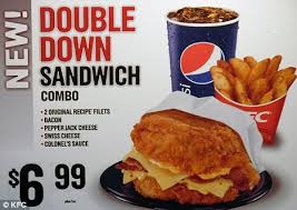 Kfc S Double Down Chicken Sandwich With No Bread Unveiled Daily Mail Online The burger of all burgers is still on the menu and being safely prepared and safely served at your local kfc. daily mail