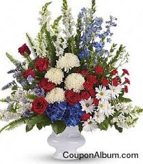Teleflora Veterans Day Flowers Blue Flower Arrangements Funeral Flower Arrangements Church Flower Arrangements