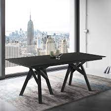 Meridian furniture xander collection modern | contemporary tempered glass top dining table with durable metal base, 60 w x 36 d x 30 h, matte black finish 4.0 out of 5 stars 64 $518.71 $ 518. Amazon Com Armen Living Cortina 79 Mid Century Modern Black Wood Dining Table Legs Tables