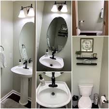 Behr Sawgrass Paint Farmhouse Half Bath Painting Bathroom Bathroom Decor Modern Farmhouse Decor