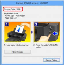 Canon mg6821 support code 1700 ink absorbed is almost full? Canon Pixma Manuals Ix6700 Series If An Error Occurs